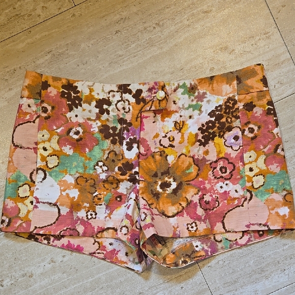 J. Crew Pants - J. Crew Watercolor Multi-Colored Floral Shorts